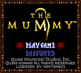 Mummy, The (Europe) (En,Fr,De) Title Screen